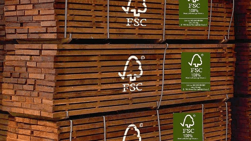 Products with a distinct fsc certification mark