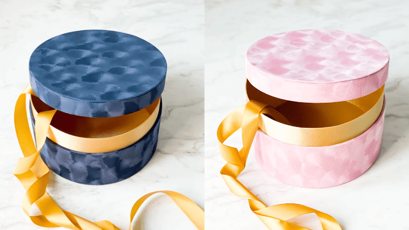 Textured Hat Boxes