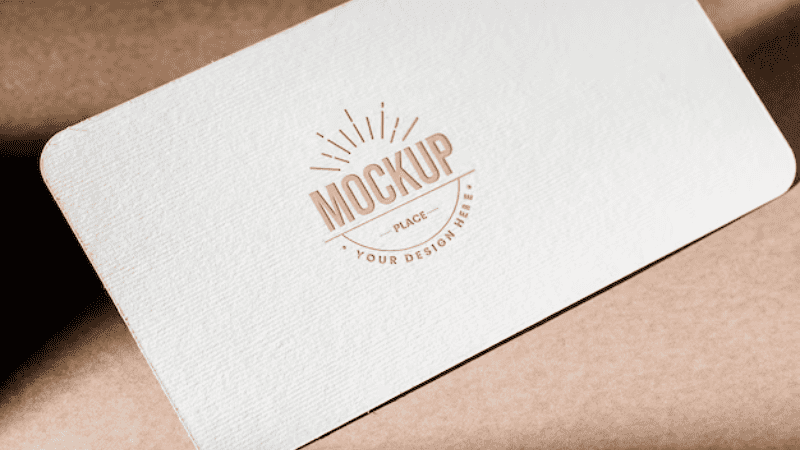 A textured business card