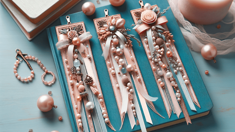 Ribbon and Bead Bookmarks