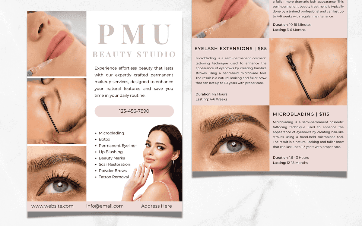 cosmetic brochure