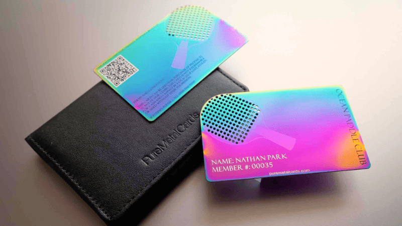 iridescent business cards