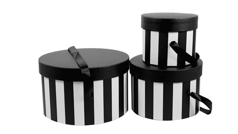 Black and White Hat Boxes