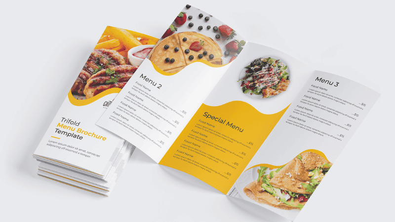 menu brochure design