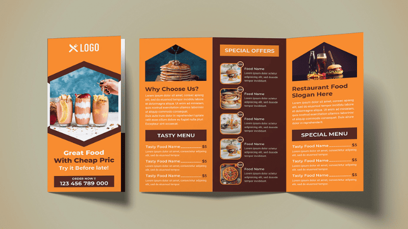 menu brochure