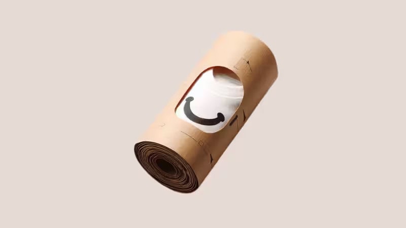 a kraft paper tube packaging with die-cut window