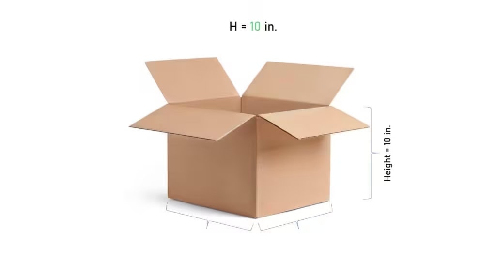 Cardboard box height=
