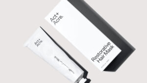 white minimalist product box of hand cream