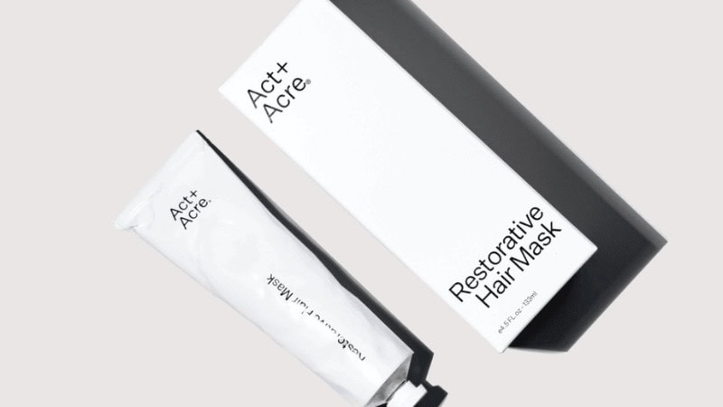 white minimalist product box of hand cream