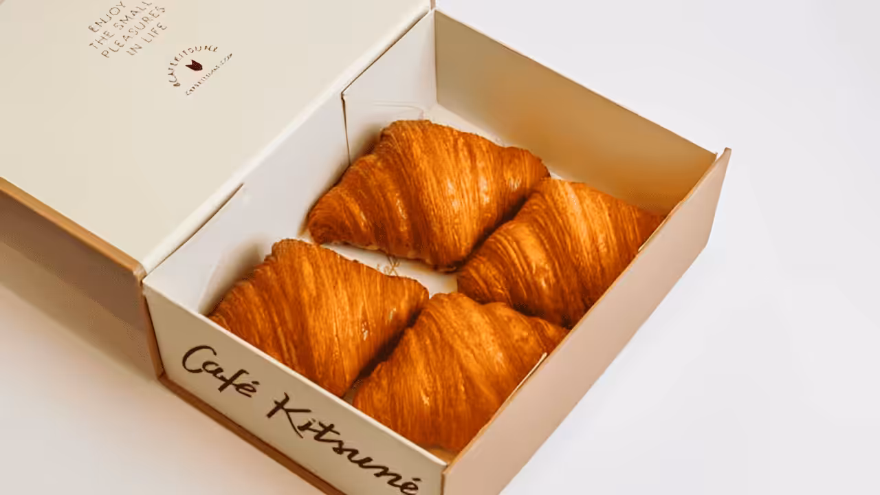 Subscription Box Packaging with 4 croissants