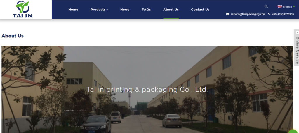 Tai in printing & packaging Co., Ltd.