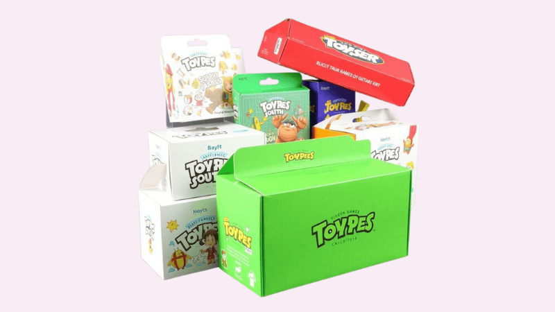 kraft box with cartoon design