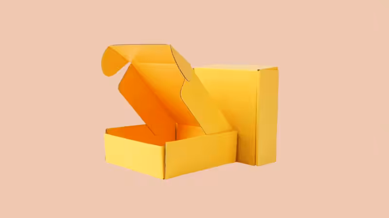 yellow kraft box