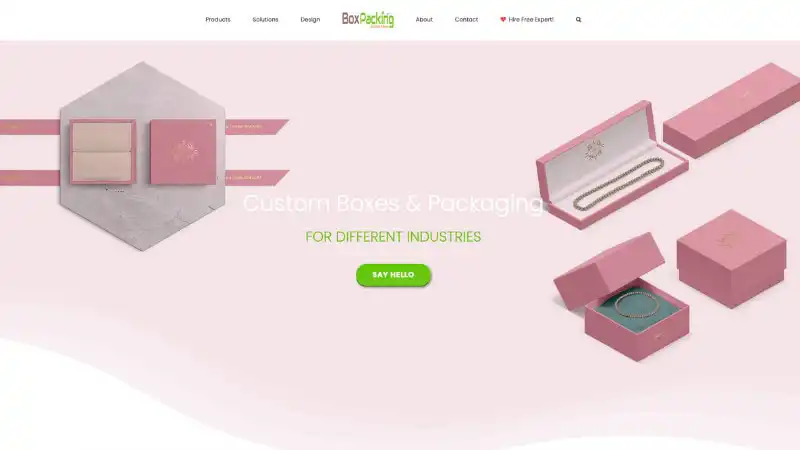 the Home Page of Box Packing Solution