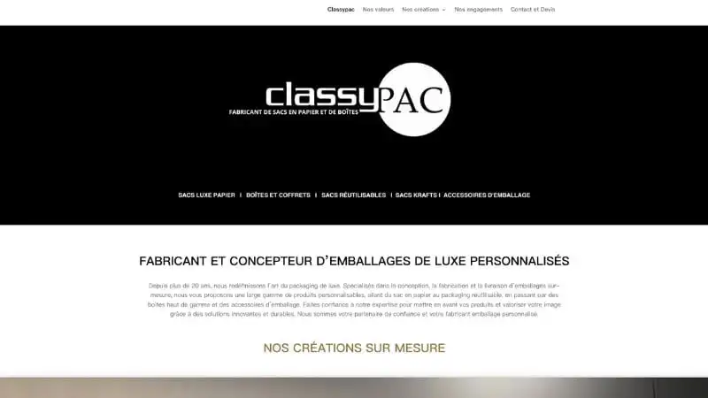 the home page of CLASSYPAC