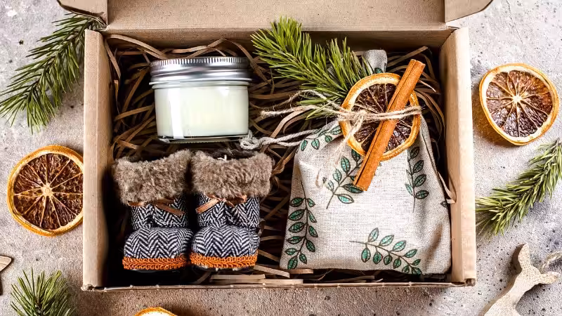candle in a box as a gift