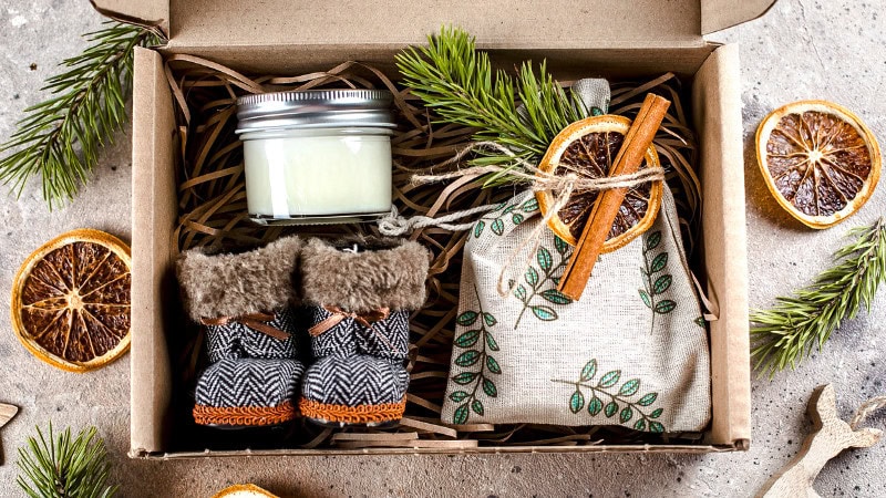 candle in a box as a gift