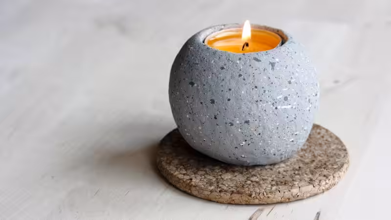 candle in a special container