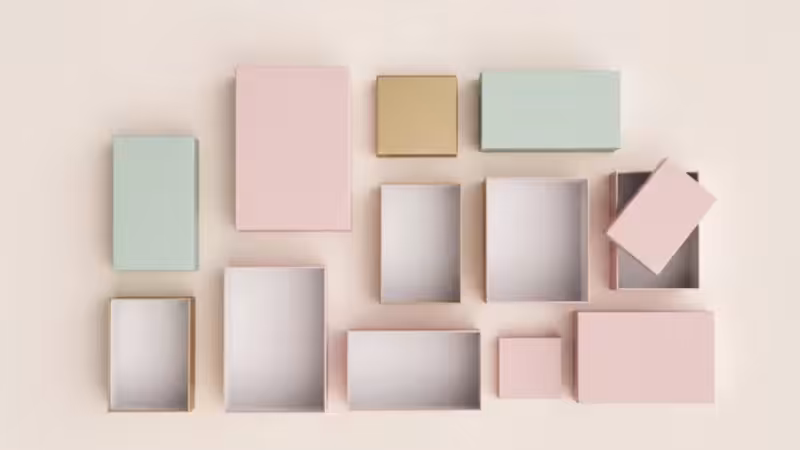 shoe boxes of different colors