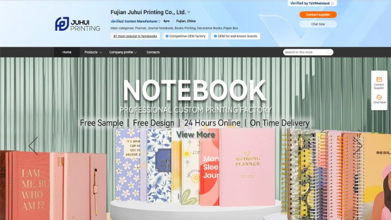 the home page of Fujian Juhui Printing Co., Ltd.