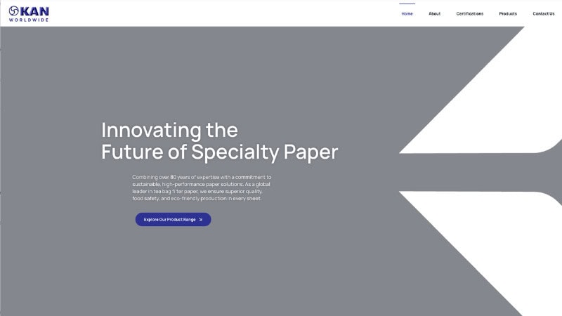 the home page of Kan Special Material