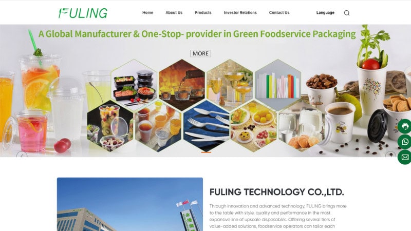 the home page of Taizhou Fuling Plastics