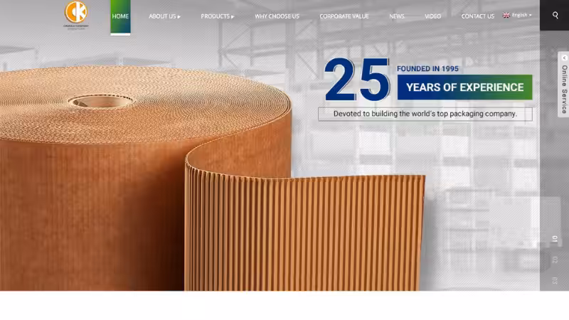 the home page of Shanghai Chunkai Group