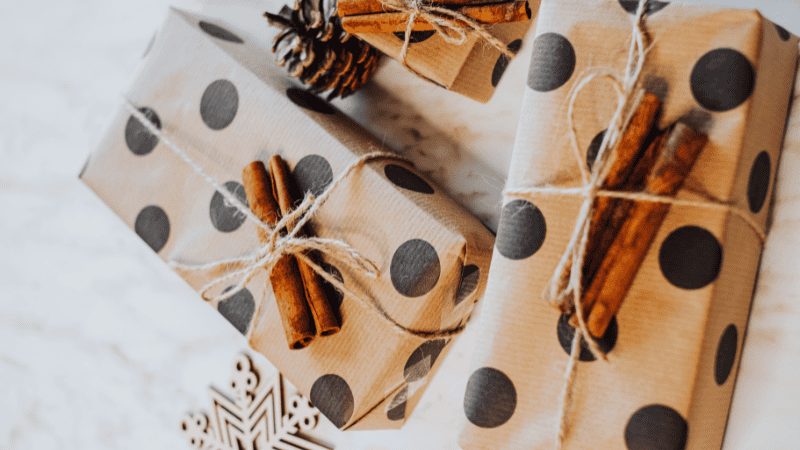 kraft paper wrap give box