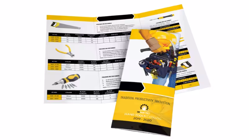 a catalog with lamination