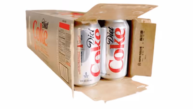 12-pack soda cans box packaging
