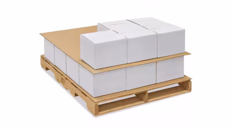 storage boxes on the pallet