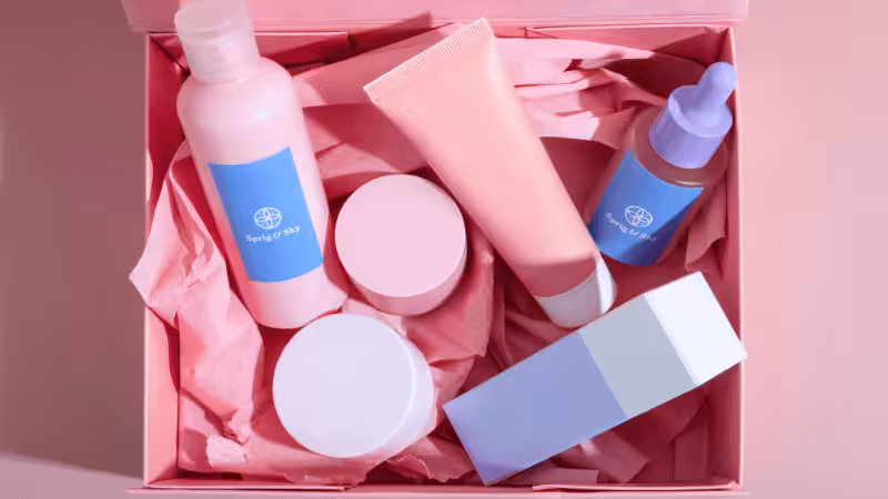 products in a box packaging