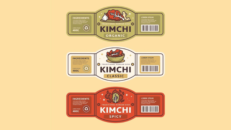 different product labels in the same brand