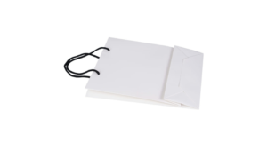 white cardboard paper bags