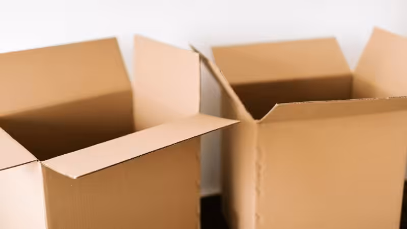Two Corrugated Cardboard Boxes