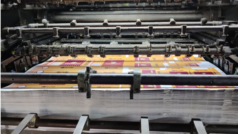 offset printing using on box packaging