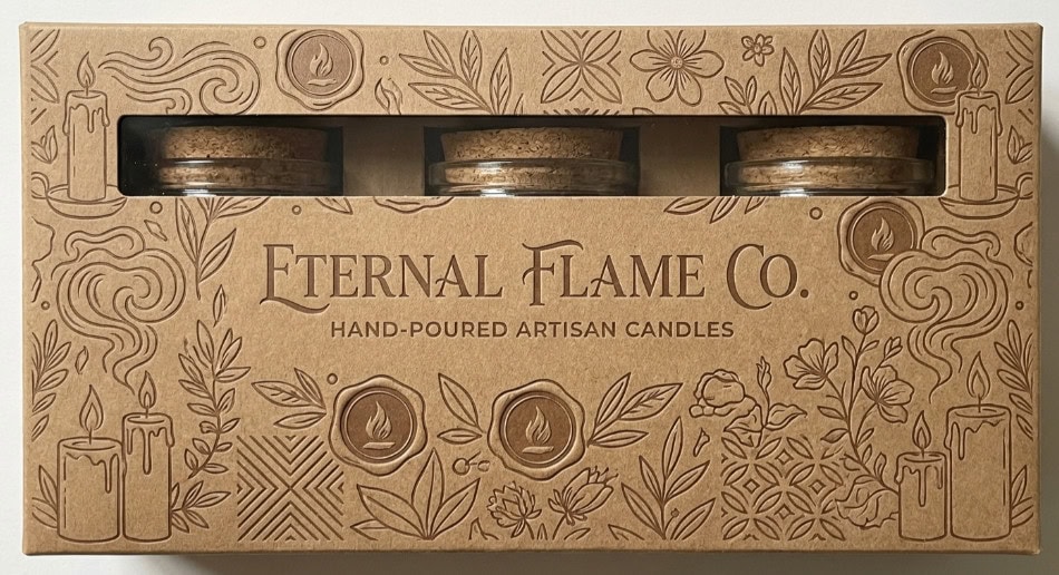 kraft cardboard packaging box with embossed texture