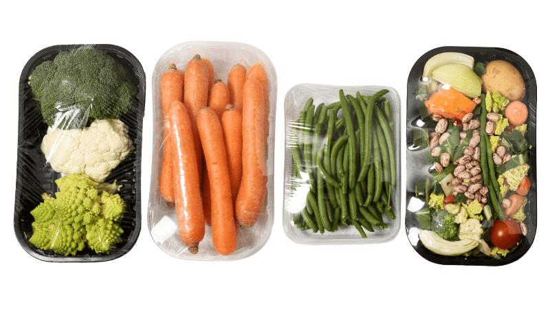 bioplastics packaging within vegetables
