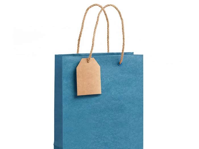 Gift bag with tag