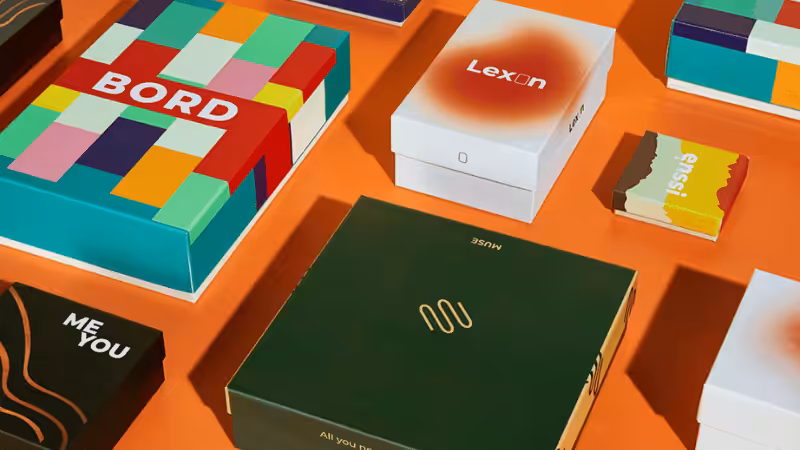 subscription boxes in different sizes and designs