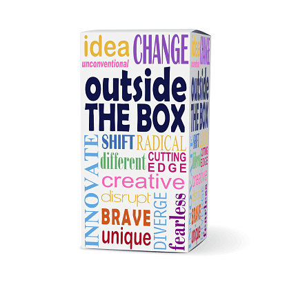 product box with words