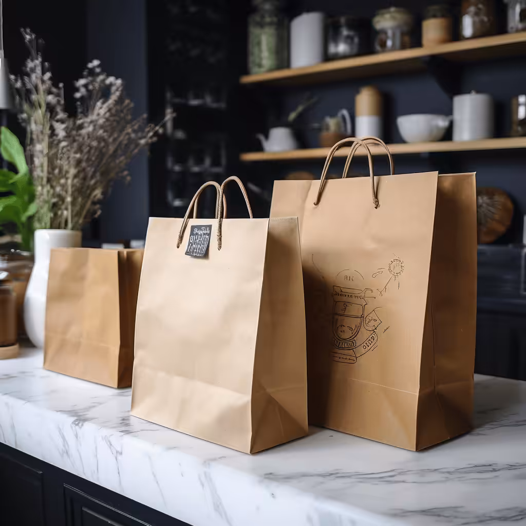 brown paper into reusable bags