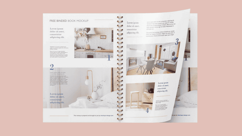 a spiral-bound booklet