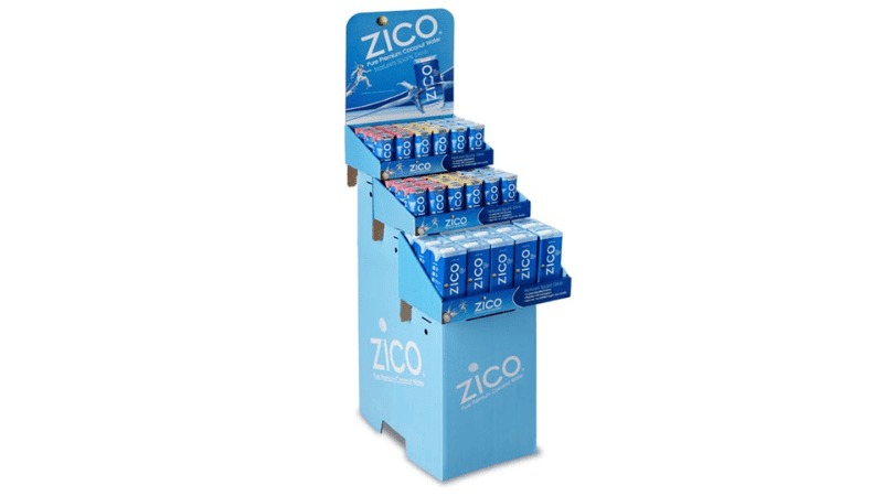 zico drink's floor display box