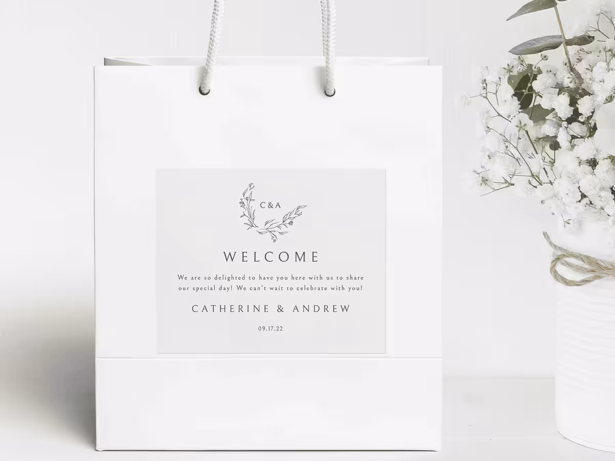 gift bag with monogram