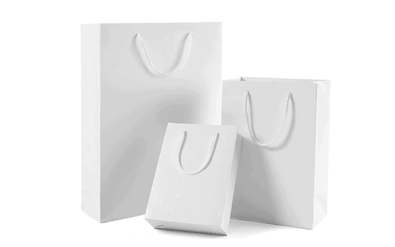 white paperboard bags