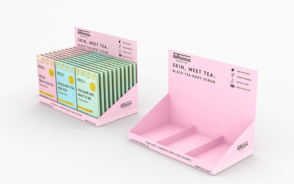 colorful display boxes 