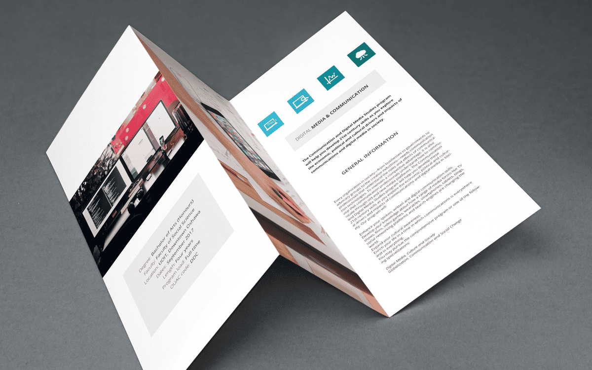 brochure with Uncoated Paper