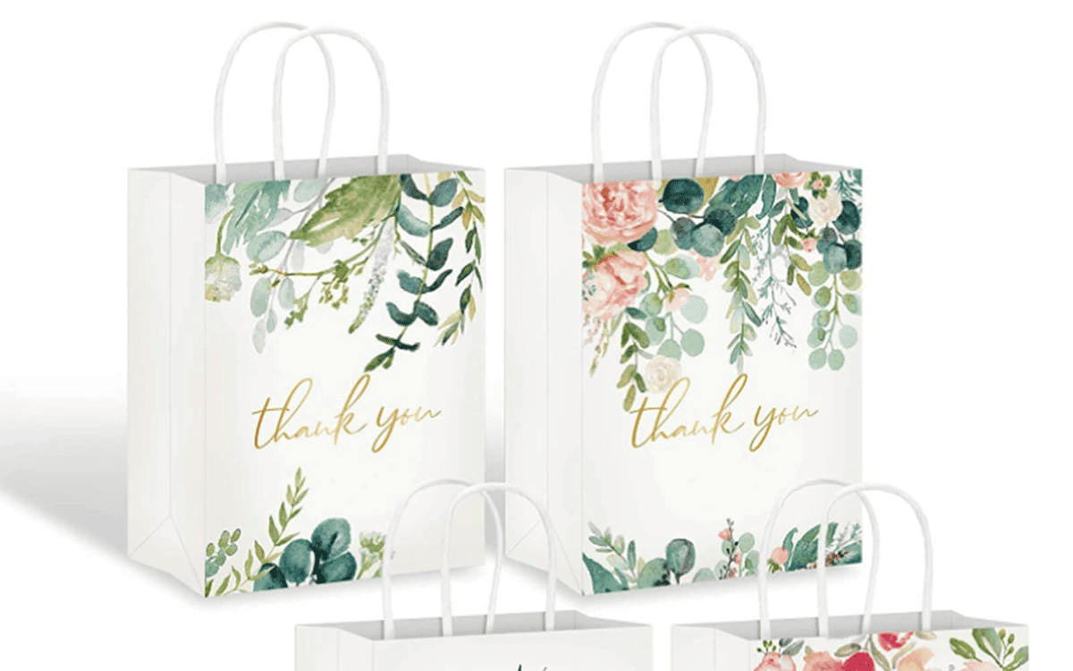 paper bags with floral patterns