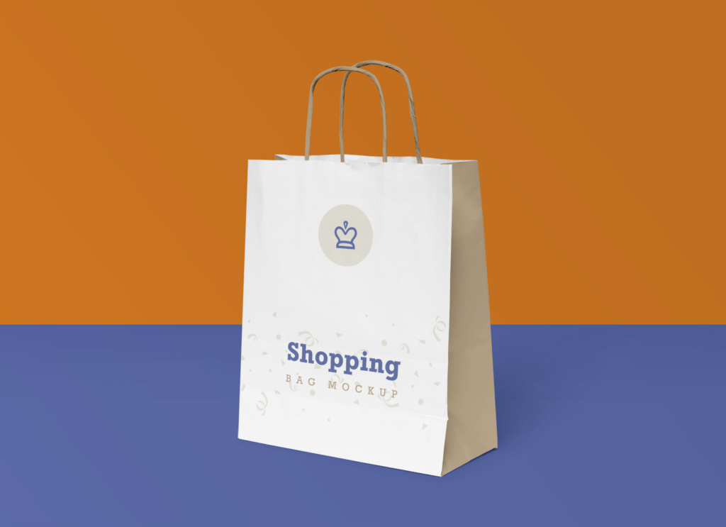 shopping bag with brand